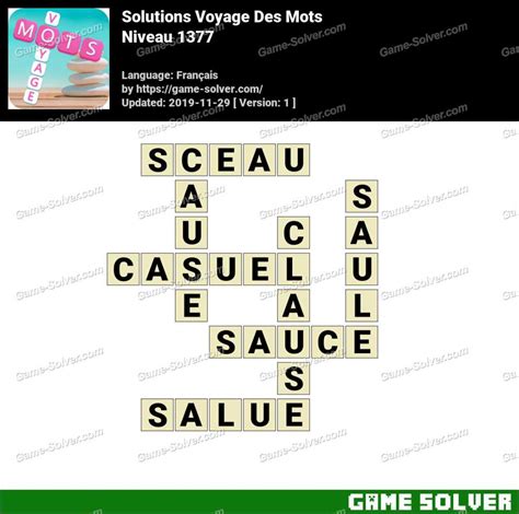 wordalot level 1377|Solution Wordalot Niveau 1377 .